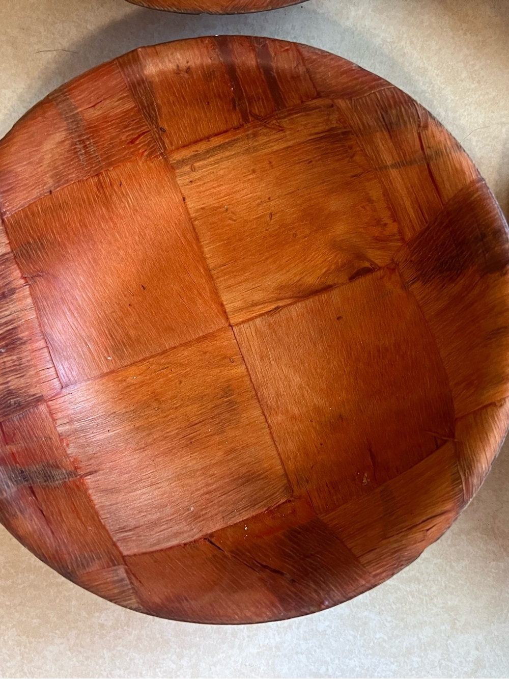 Woven Wood Vintage Bowls - Picture 5 of 7